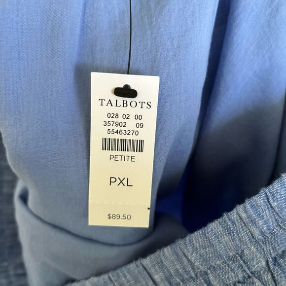 Talbots Women’s linen cotton blend a-line drawstring light weight skirt NWT PXL! - Picture 8 of 9